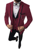 Men Suits 3 Pieces Blazer+Pants+Vest)