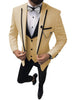 Men Suits 3 Pieces Blazer+Pants+Vest)
