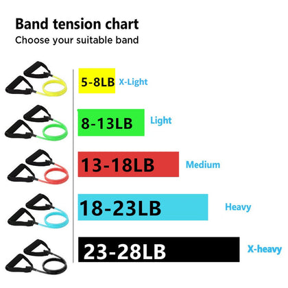5 Levels Resistance Bands with Handles Yoga