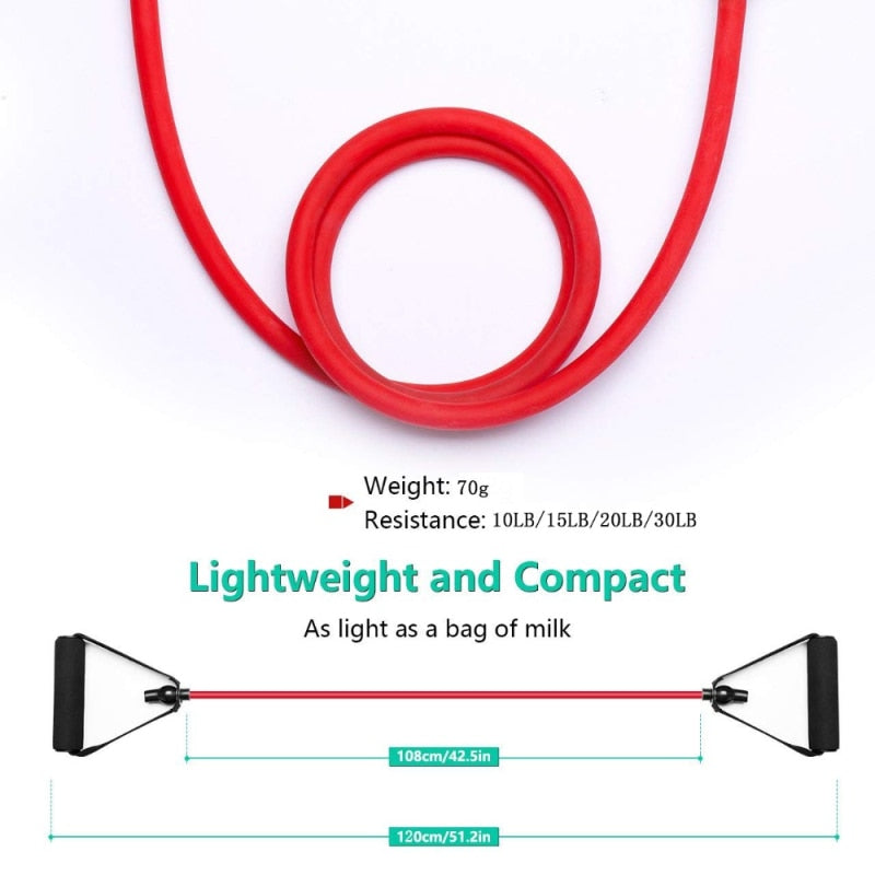 5 Levels Resistance Bands with Handles Yoga