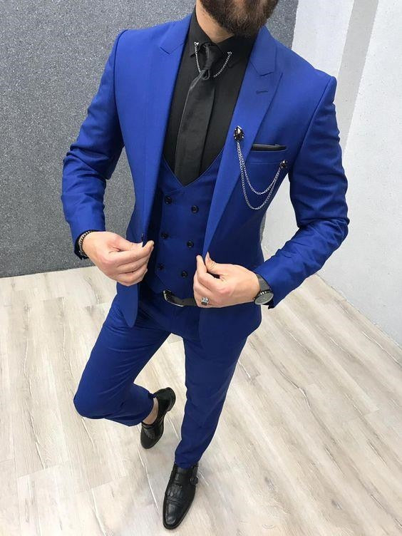 Men Suits  (Jacket + Pants + Vest+Tie)