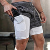 Double layer Jogger Shorts Men