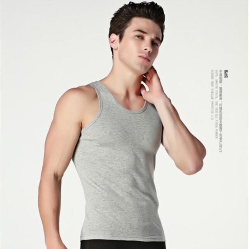 100% Cotton Mens Sleeveless Tank Top