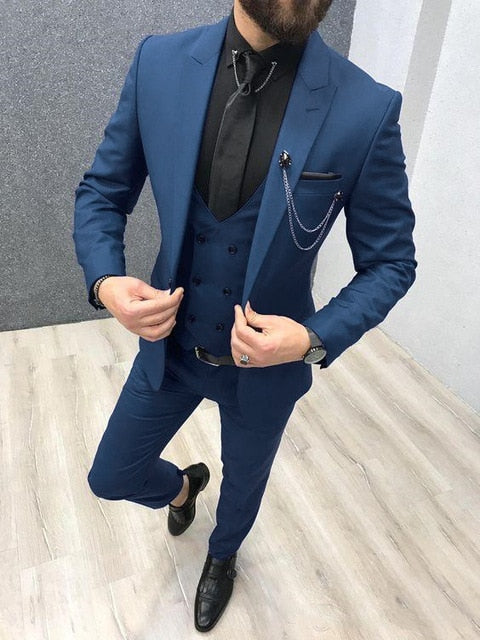 Men Suits  (Jacket + Pants + Vest+Tie)