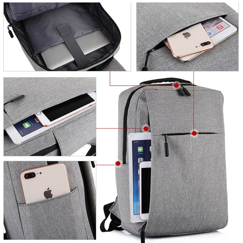 New Laptop Usb Backpack School Bag Women Gril