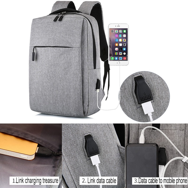 New Laptop Usb Backpack School Bag Women Gril