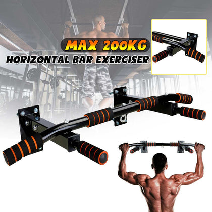 Door Wall Horizontal Bars Steel 200kg Home Gym Workout