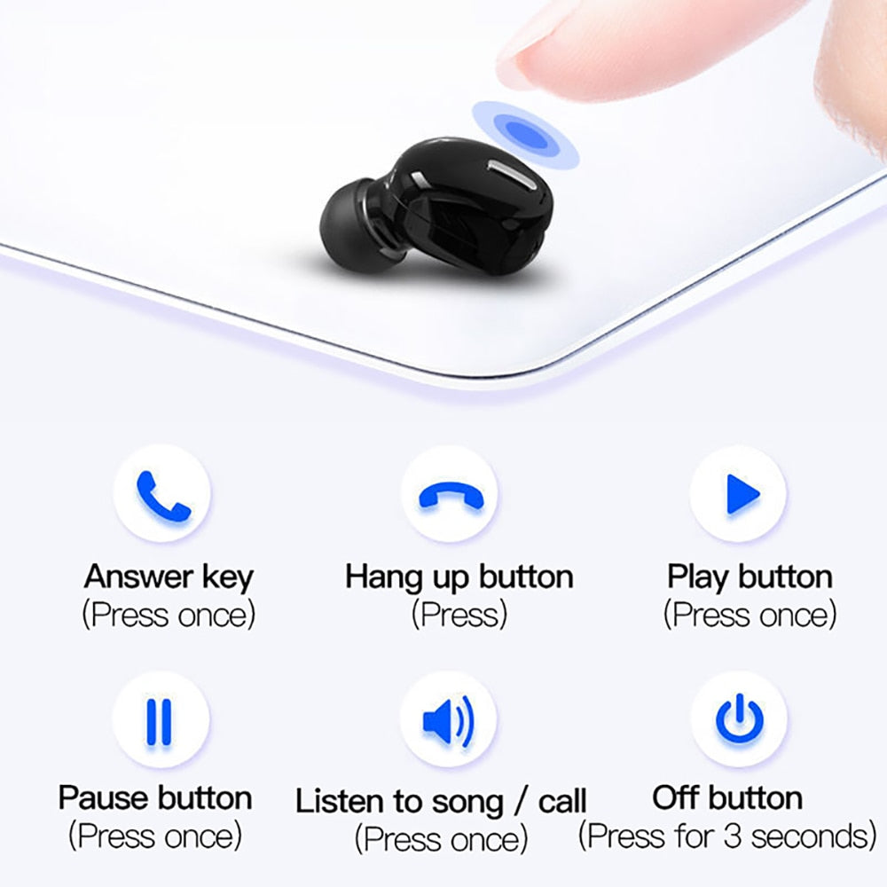 5.0 Bluetooth Earphone HiFi Wireless