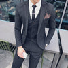 ( Jacket + Vest + Pants ) Mens Suit 3pces Set
