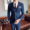 ( Jacket + Vest + Pants ) Mens Suit 3pces Set