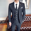 ( Jacket + Vest + Pants ) Mens Suit 3pces Set