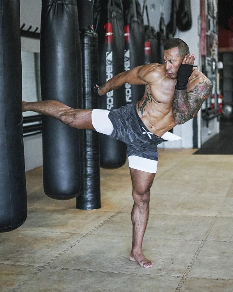 Double layer Jogger Shorts Men