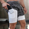 Double layer Jogger Shorts Men