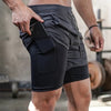 Double layer Jogger Shorts Men