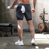 Double layer Jogger Shorts Men