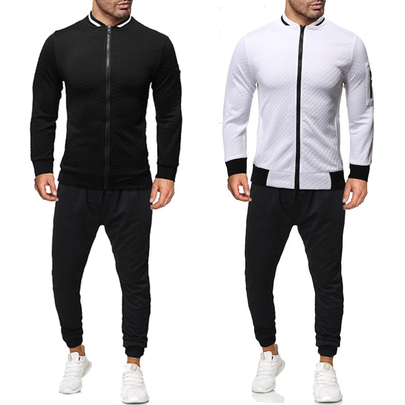 Brand Men Tracksuit 2 Pieces Men's Winter Jacket