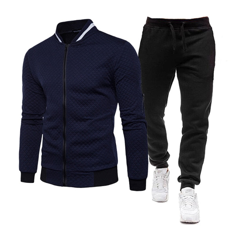 Brand Men Tracksuit 2 Pieces Men's Winter Jacket