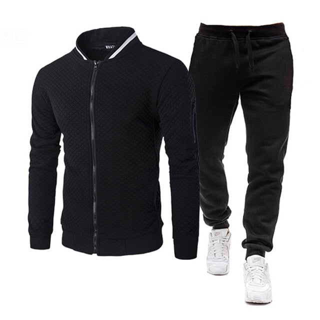 Brand Men Tracksuit 2 Pieces Men's Winter Jacket