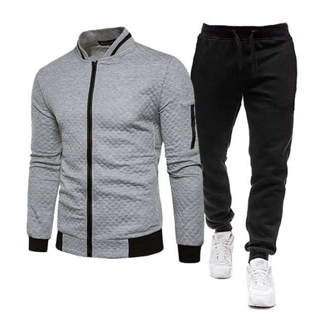 Brand Men Tracksuit 2 Pieces Men's Winter Jacket