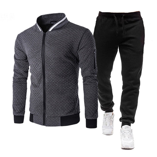 Brand Men Tracksuit 2 Pieces Men's Winter Jacket