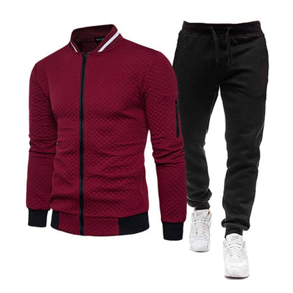 Brand Men Tracksuit 2 Pieces Men's Winter Jacket