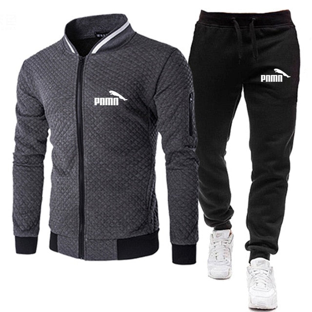 Brand Men Tracksuit 2 Pieces Men's Winter Jacket