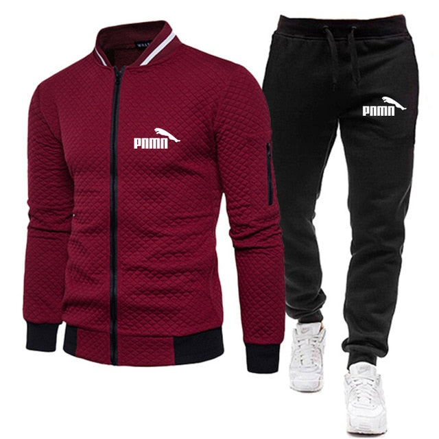 Brand Men Tracksuit 2 Pieces Men's Winter Jacket