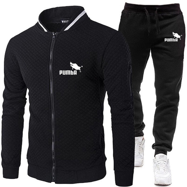 Brand Men Tracksuit 2 Pieces Men's Winter Jacket