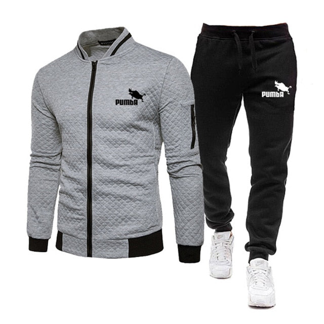 Brand Men Tracksuit 2 Pieces Men's Winter Jacket