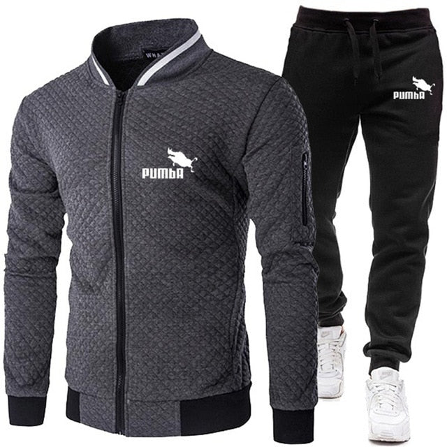 Brand Men Tracksuit 2 Pieces Men's Winter Jacket