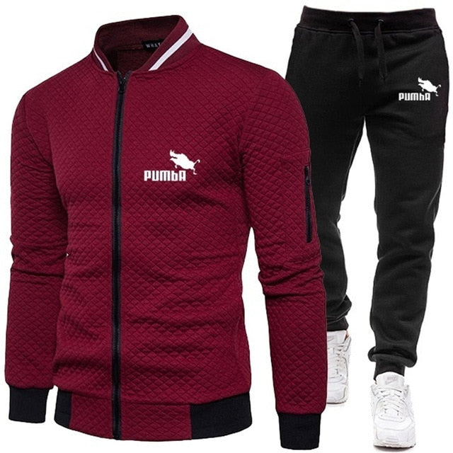 Brand Men Tracksuit 2 Pieces Men's Winter Jacket