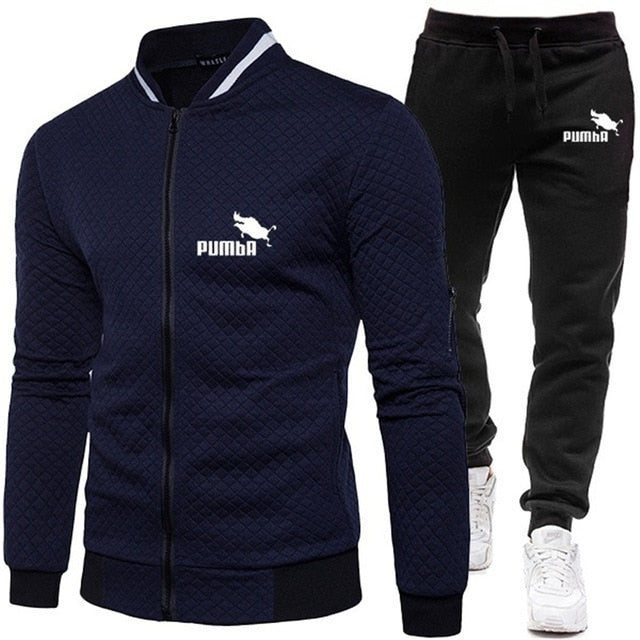 Brand Men Tracksuit 2 Pieces Men's Winter Jacket