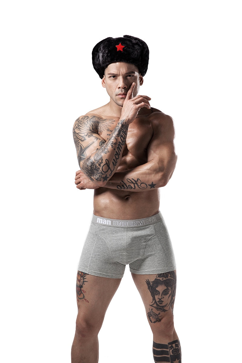 6pcs/lot Cotton Mens Underpants Soft Boxer