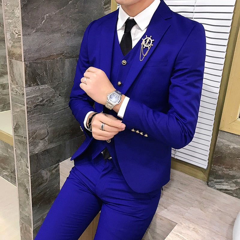Men Suit 3 Pcs Set Fashion