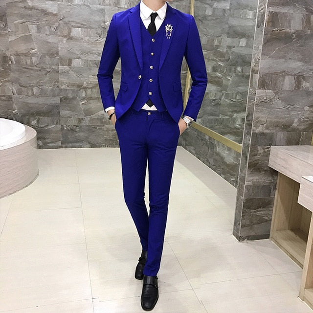 Men Suit 3 Pcs Set Fashion