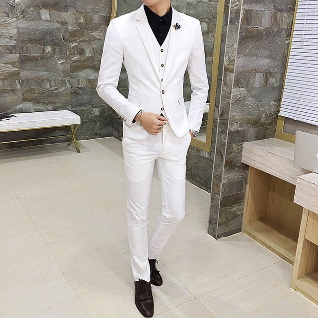 Men Suit 3 Pcs Set Fashion