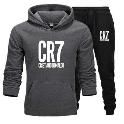 Men  Set Winter  CR7  Jacket+Pants
