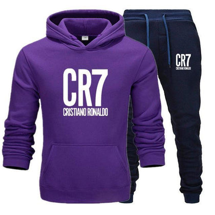 Men  Set Winter  CR7  Jacket+Pants