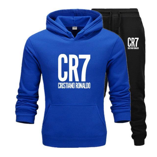 Men  Set Winter  CR7  Jacket+Pants