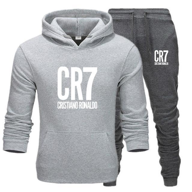 Men  Set Winter  CR7  Jacket+Pants
