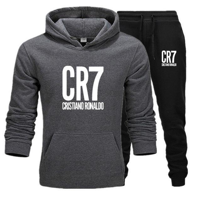 Men  Set Winter  CR7  Jacket+Pants