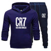 Men  Set Winter  CR7  Jacket+Pants