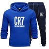 Men  Set Winter  CR7  Jacket+Pants
