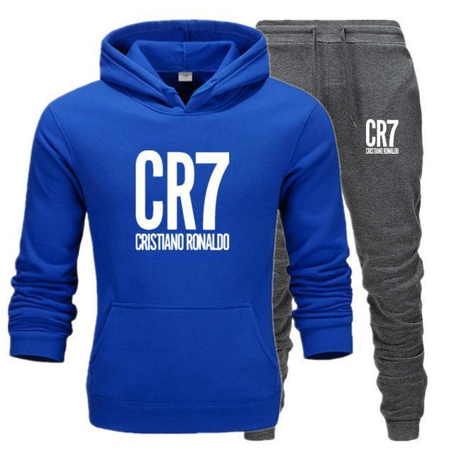 Men  Set Winter  CR7  Jacket+Pants