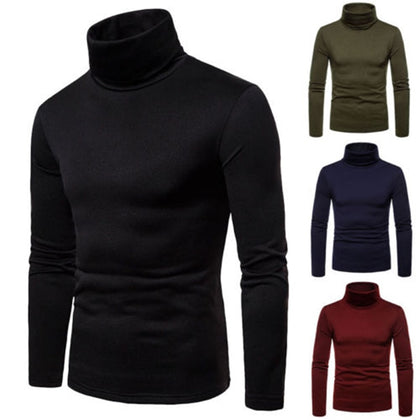 Turtleneck Long Sleeve Fashion Mens
