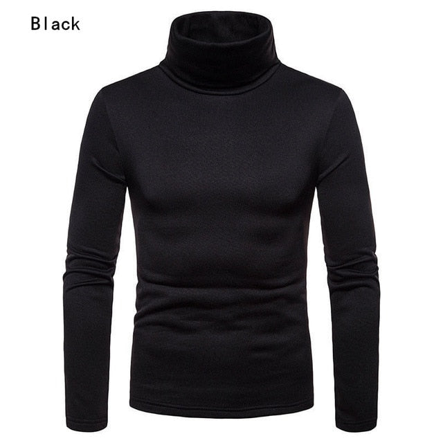 Turtleneck Long Sleeve Fashion Mens