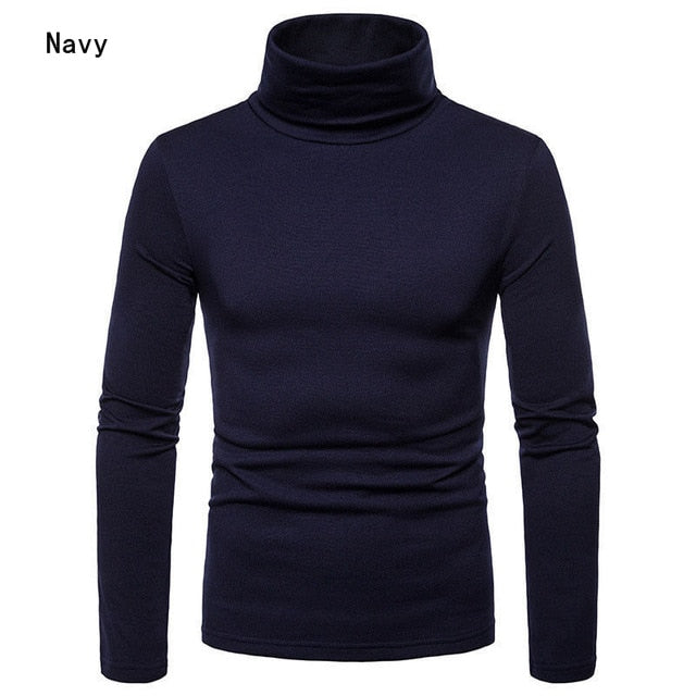 Turtleneck Long Sleeve Fashion Mens
