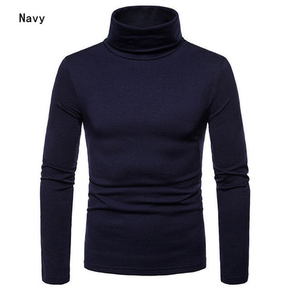 Turtleneck Long Sleeve Fashion Mens
