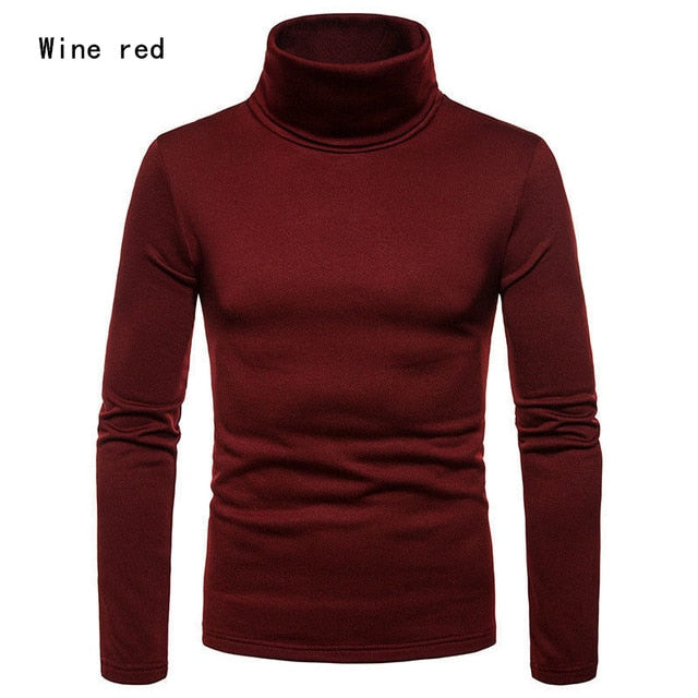 Turtleneck Long Sleeve Fashion Mens