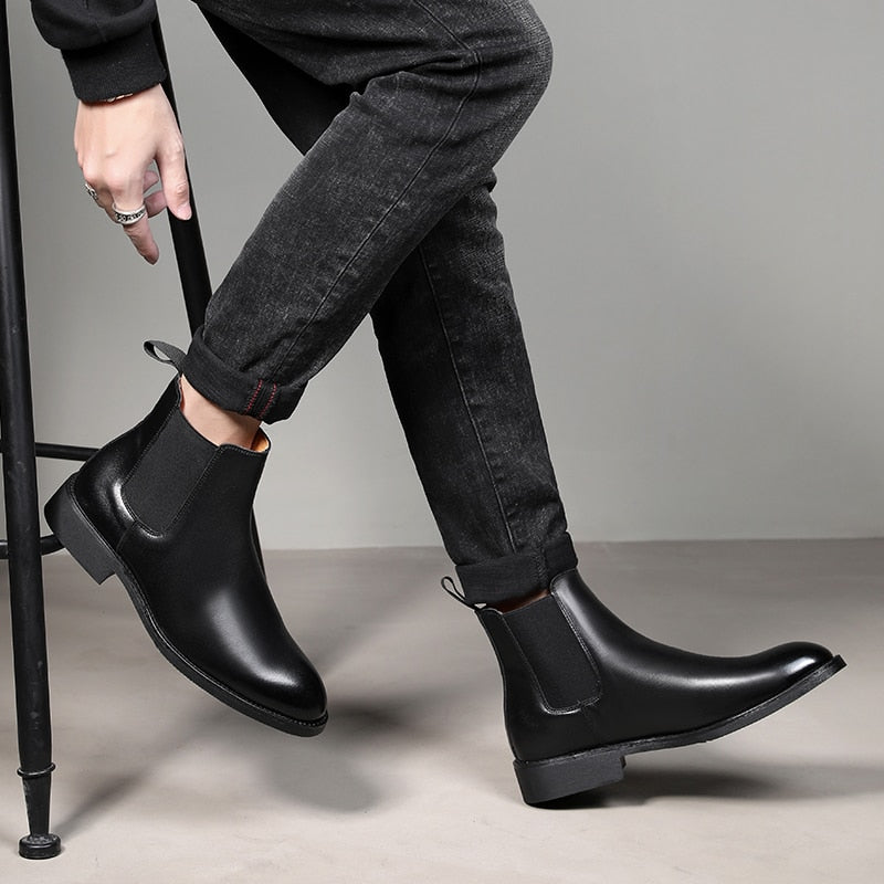 Elegant  Boots Leather Men /Formal Boots Model